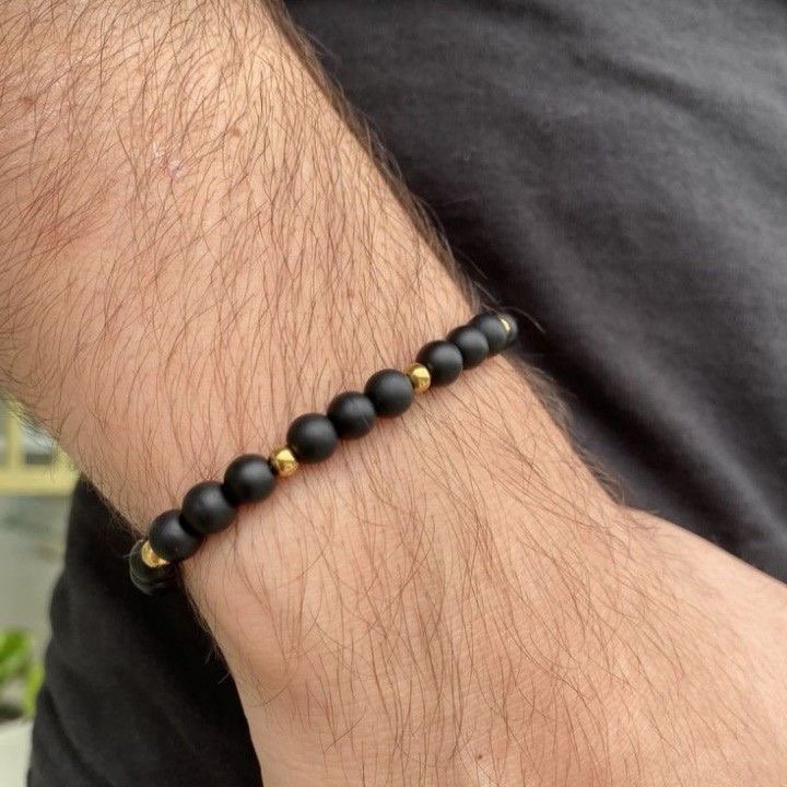 Bracelet Homme Noir Élégant