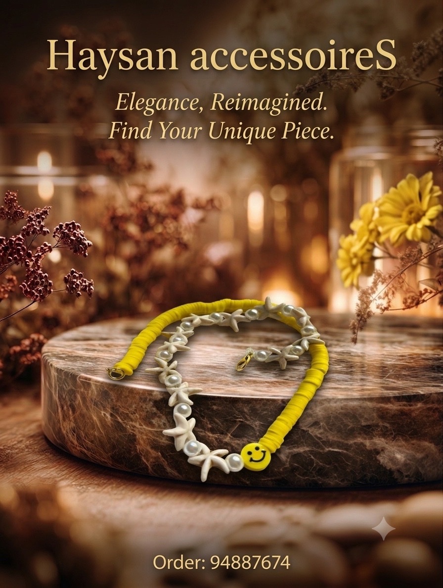 Bracelet de Téléphone Étoile Dorée – Charms Étoiles & Smiley Jaune ✨💛 et Collier Étoile Jaune 