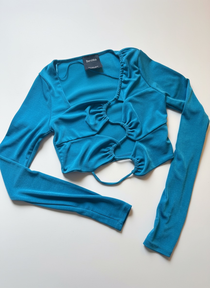 Crop top bleu