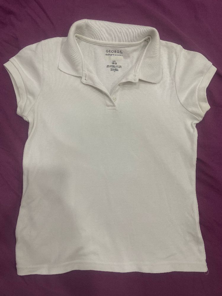 T shirt blanc style polo 