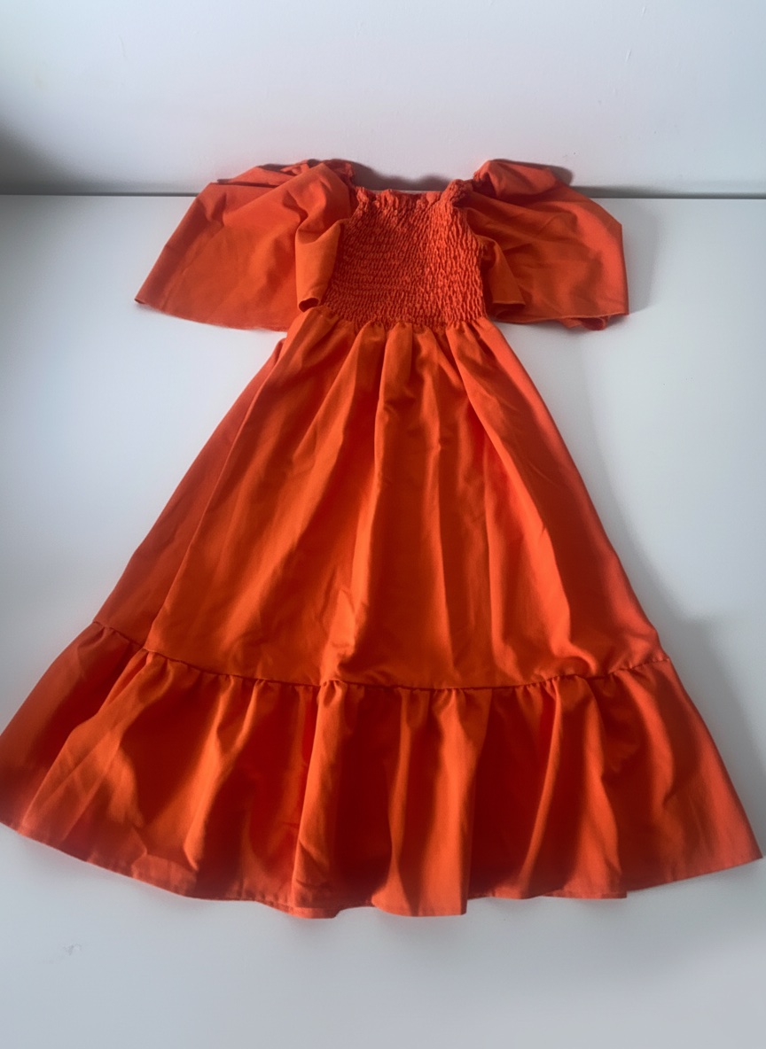 Robe longue corail
