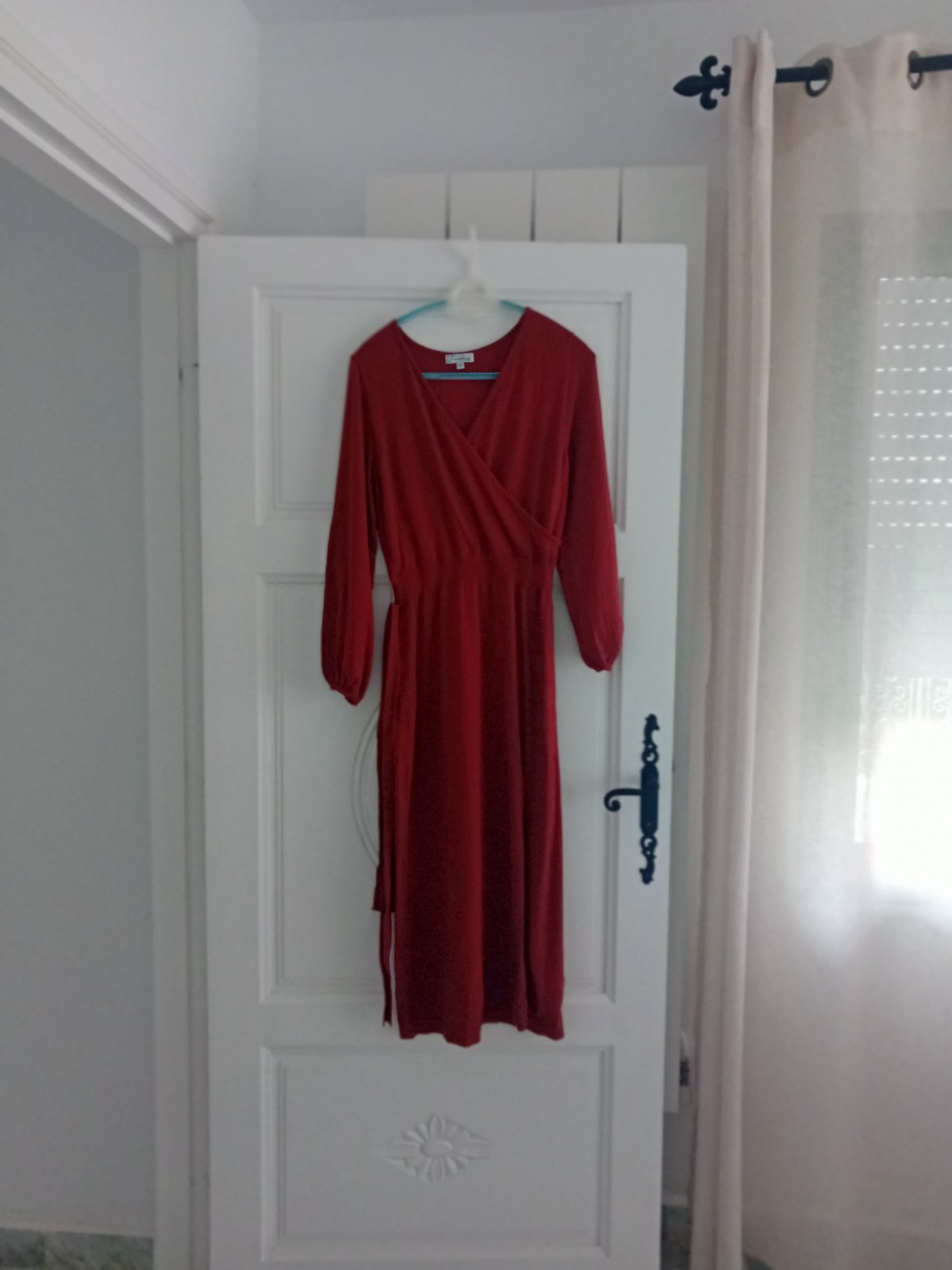 Robe maille marron clair 