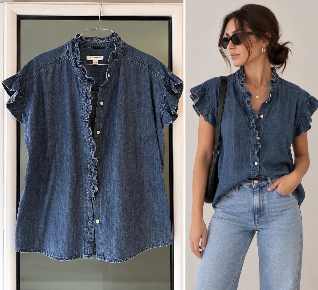 Haut chemise en jean 
