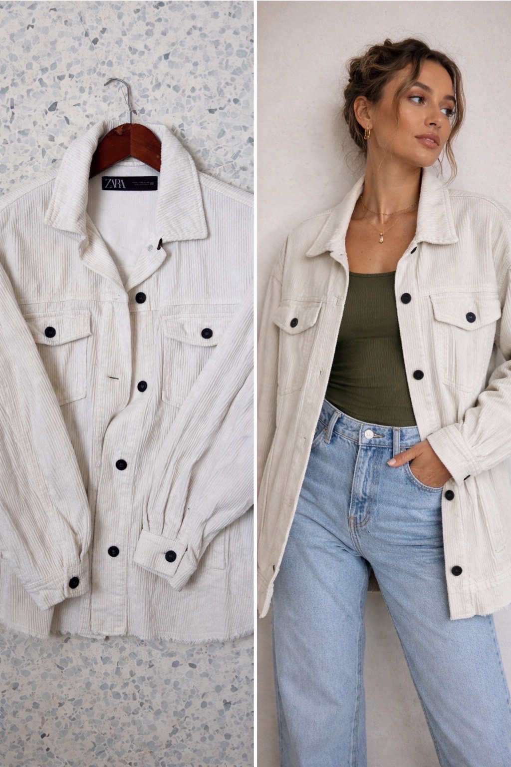 Sur chemise blanche zara gatifa 