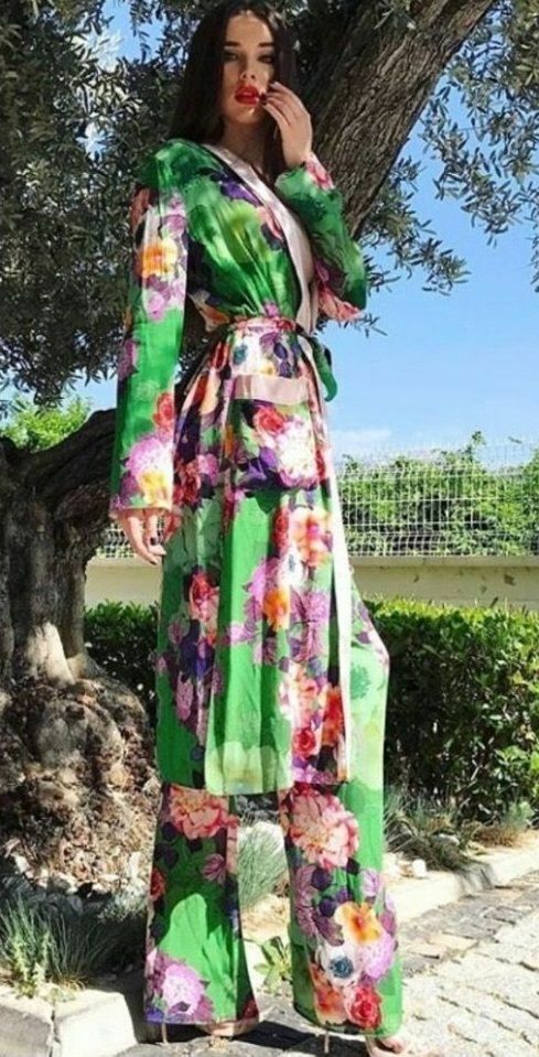 ZARA pantalon vert  imprimé floral rare