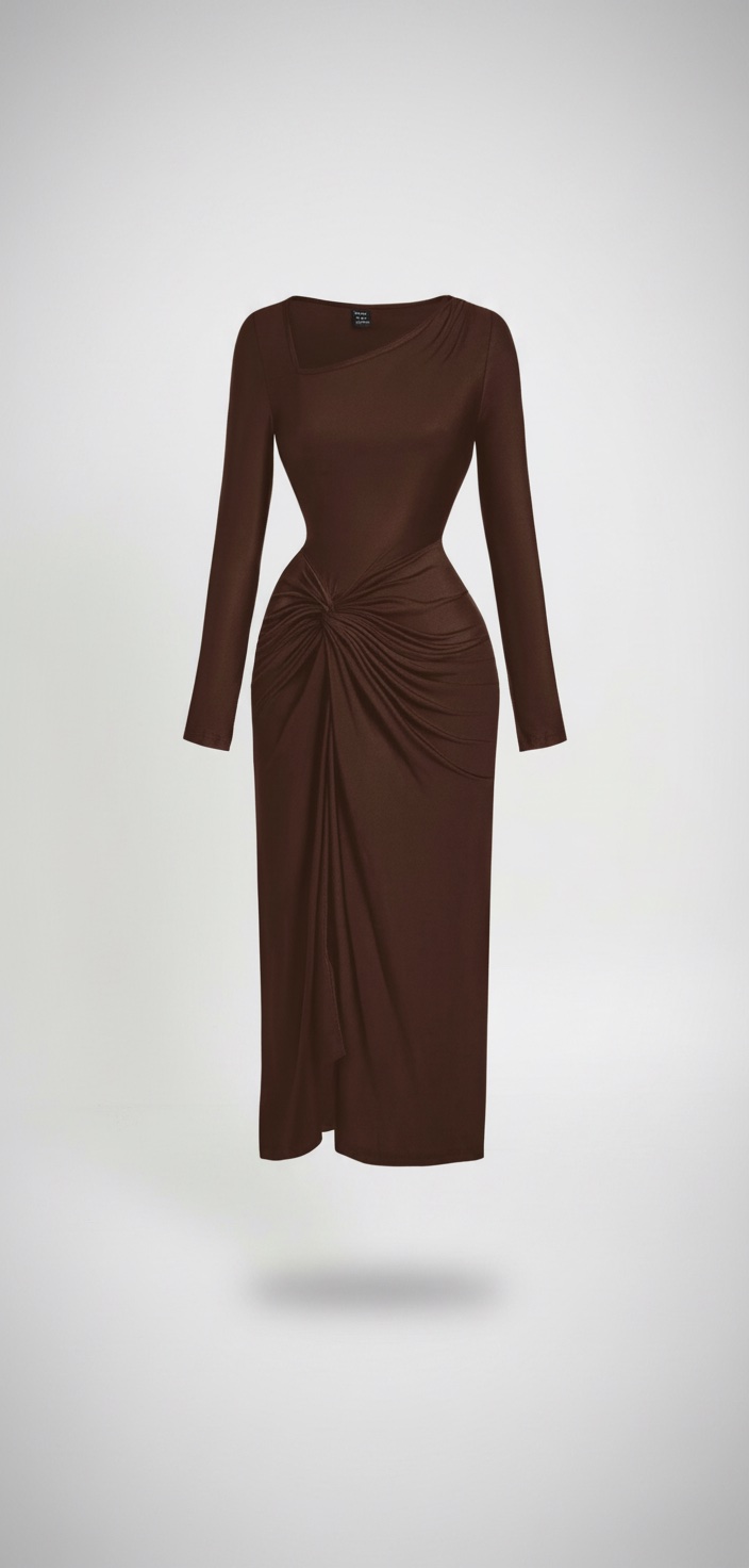 Robe shein tabac