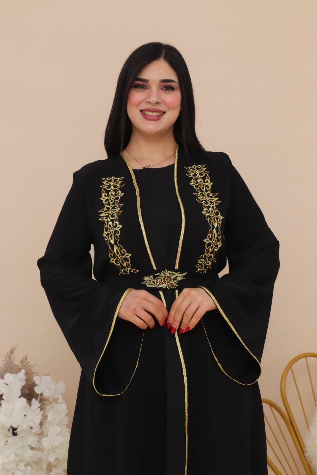 Abbaye+fond de robe+ceinture 