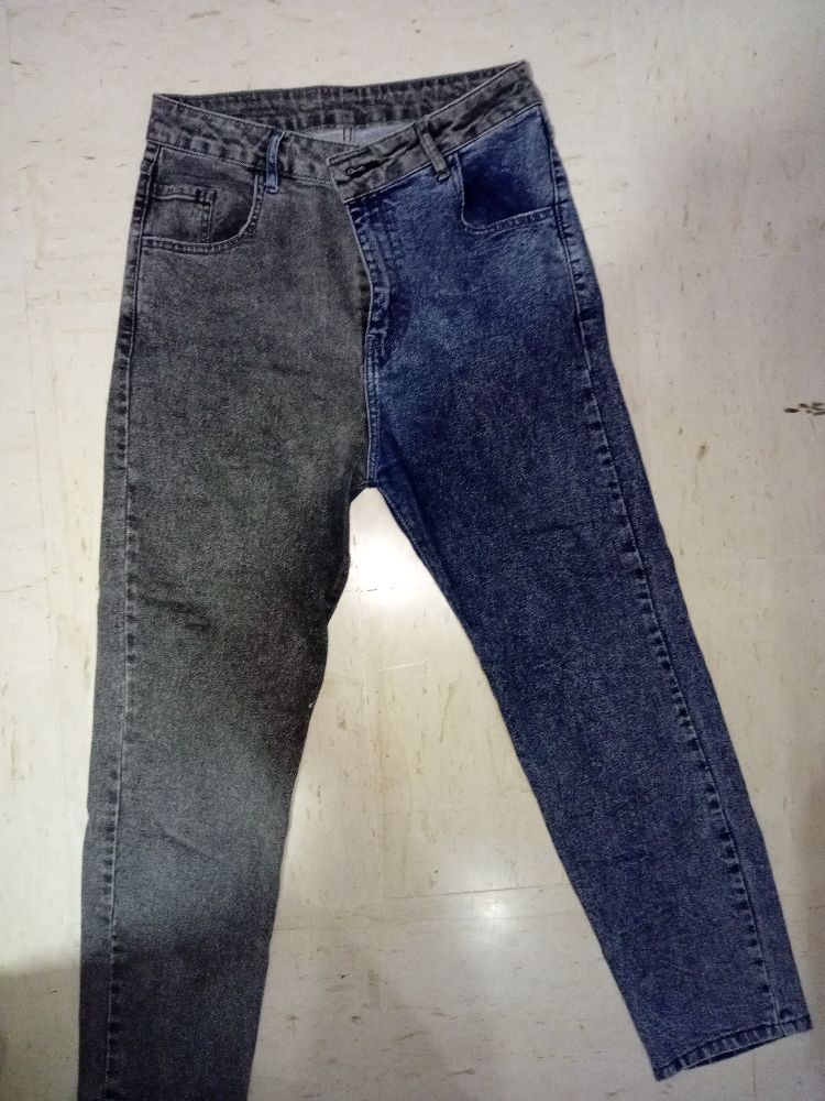 pantalon gris jeans