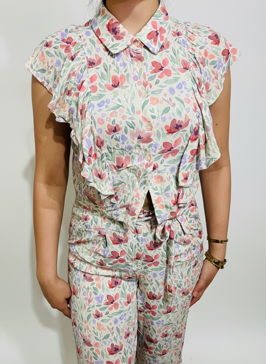 Ensemble fleuri pastel chic