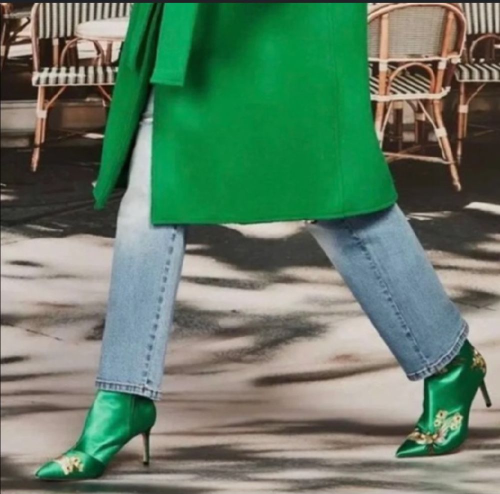 bottines satinés Zara