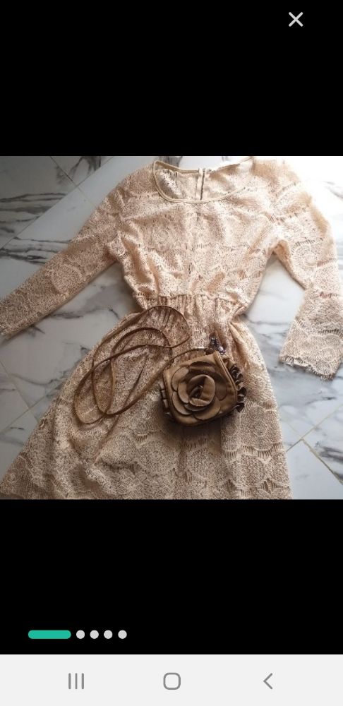 robe dentelle avec petit sac