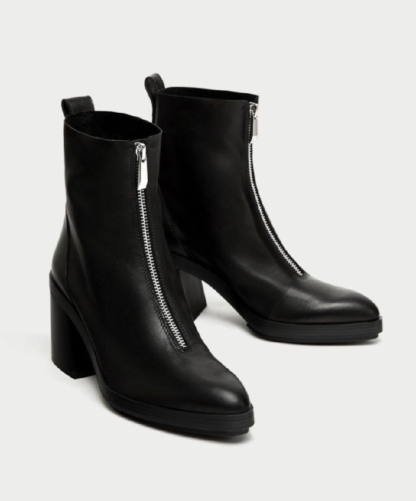bottines vrai cuir Zara