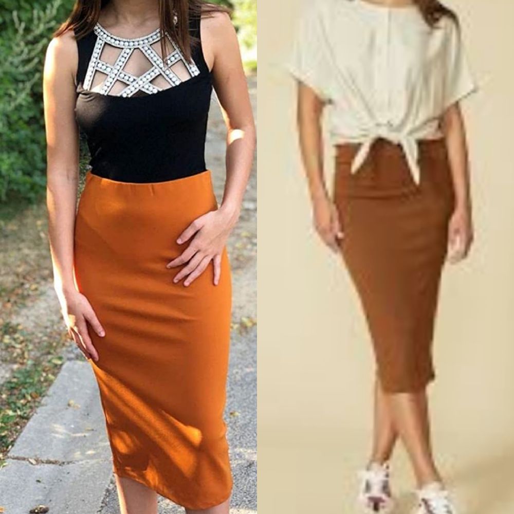 Jupe moulante mi-longue zara