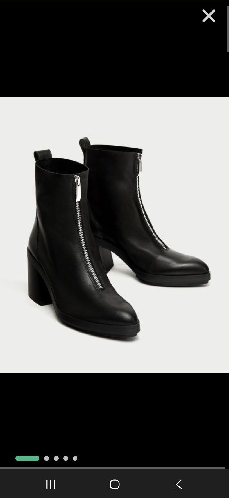 Bottines cuir zara