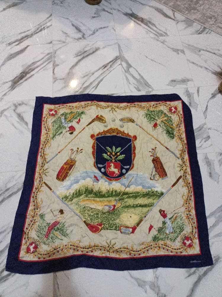 Grand foulard vintage golf Hermes