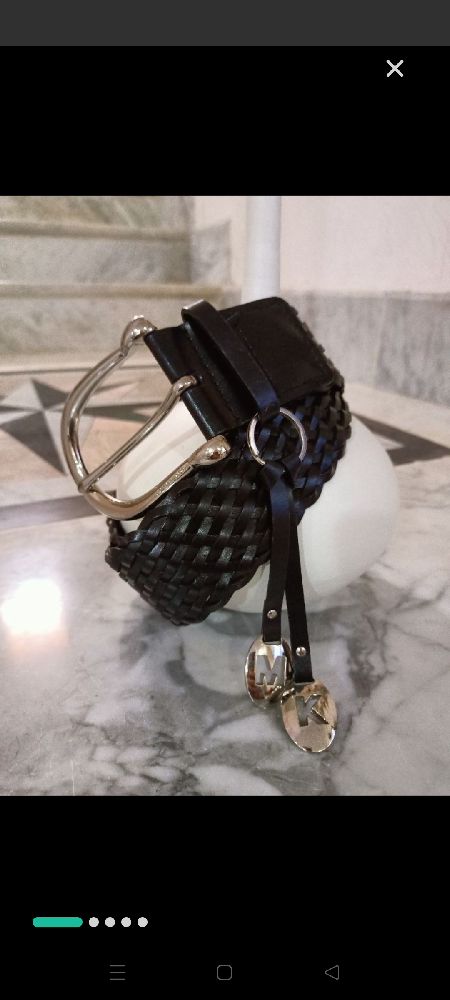 ceinture cuir tressée Michael Kors authentique 
