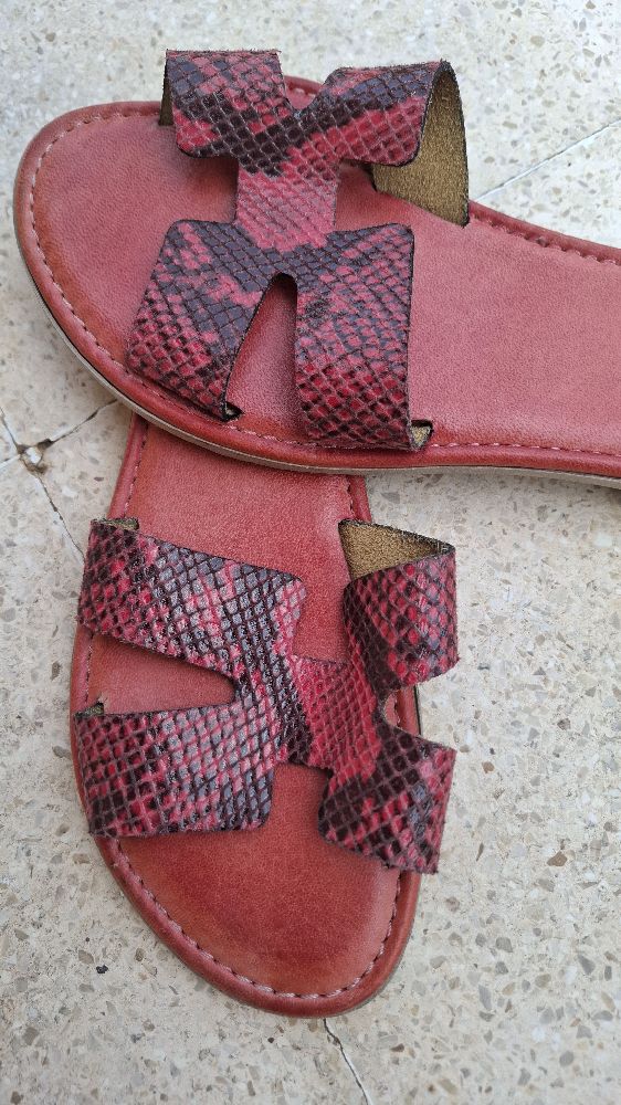 Mules cuirs style hermes
