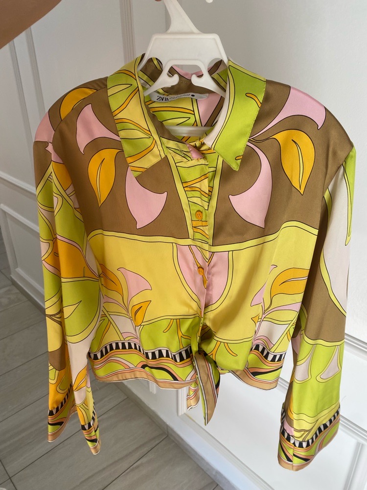 Chemise multicouleur zara 