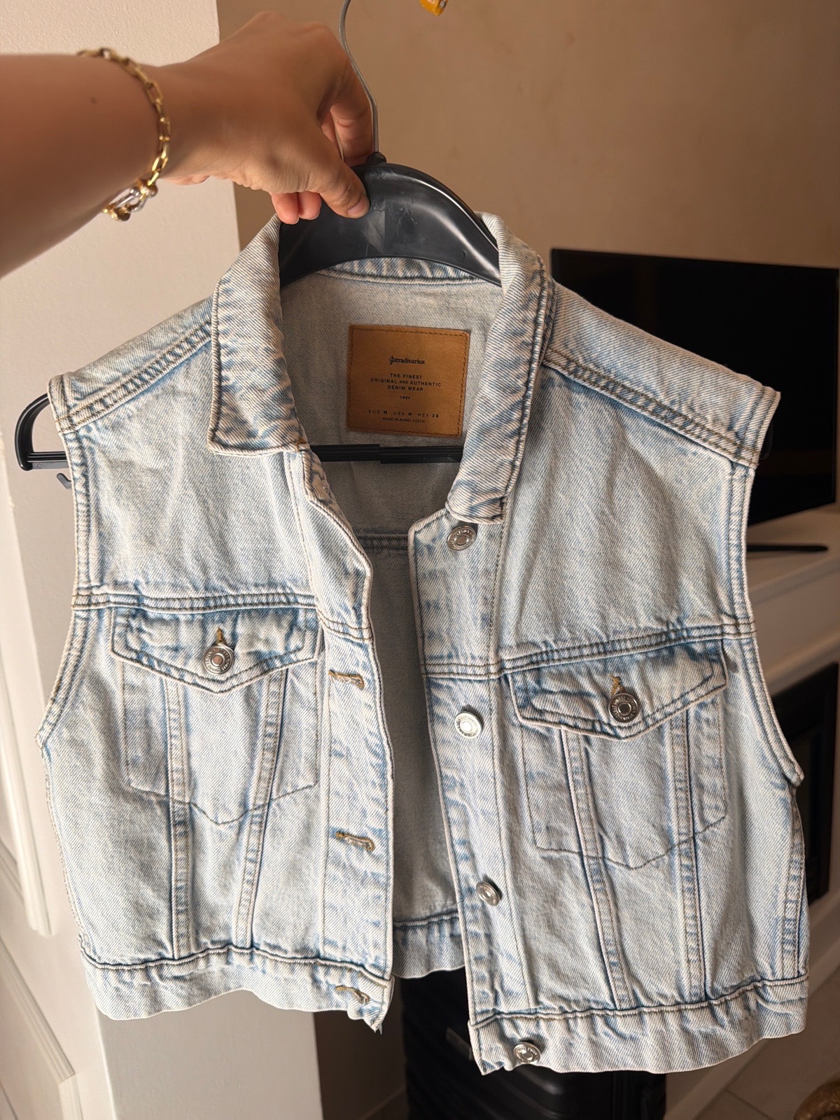 Veste sans manche en jean 