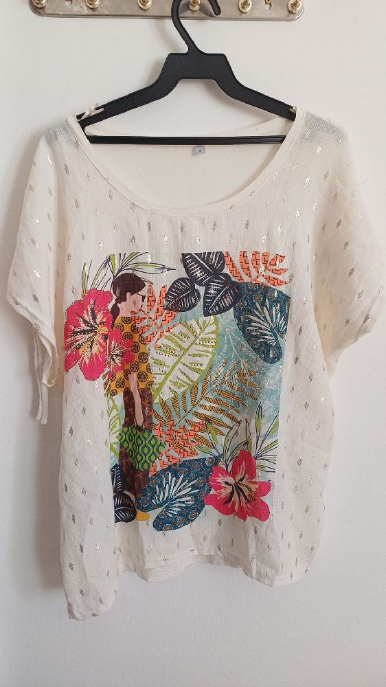 T-SHIRT NEUF AVEC ÉTIQUETTE POUR UN ÉTÉ TROPICAL 