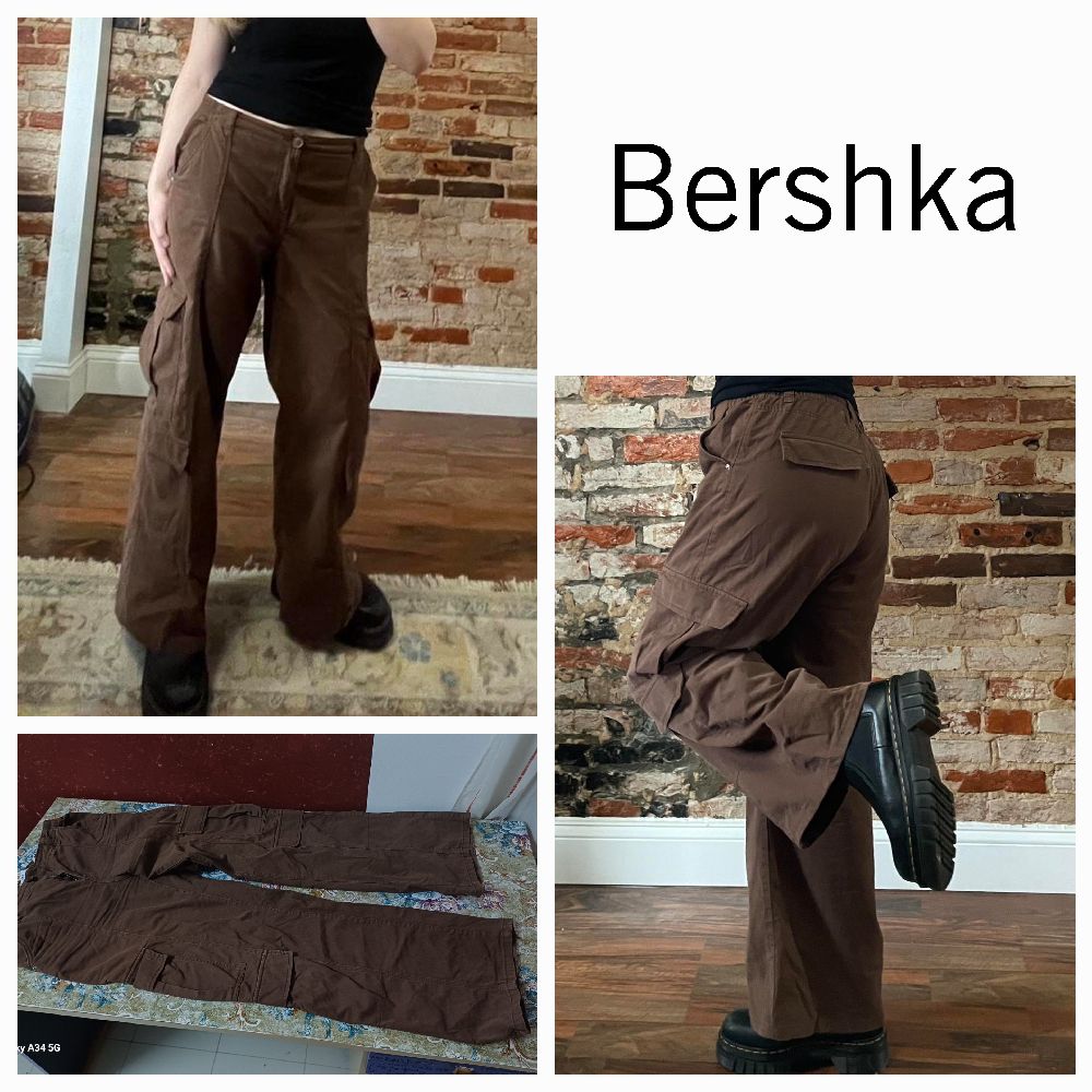 CARGO MARRON BERSHKA T 38 🤍🦩