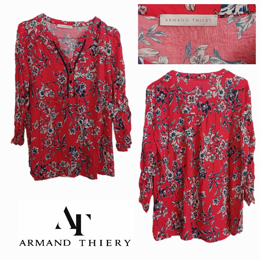 CHEMISE ROUGE FLEURI