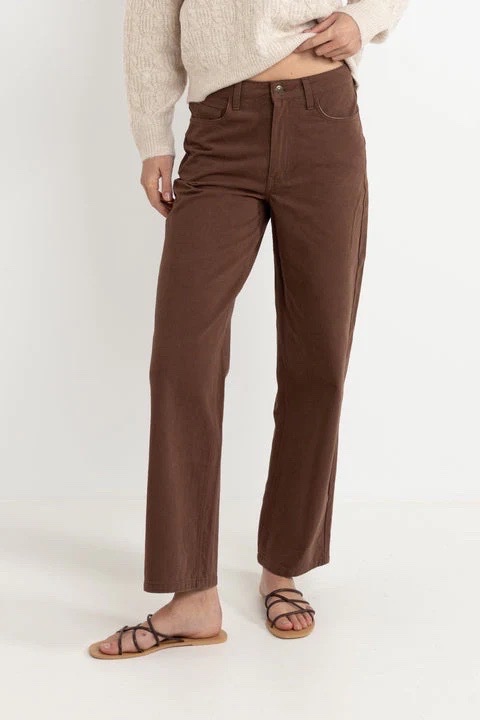 Pantalon jean marron t42