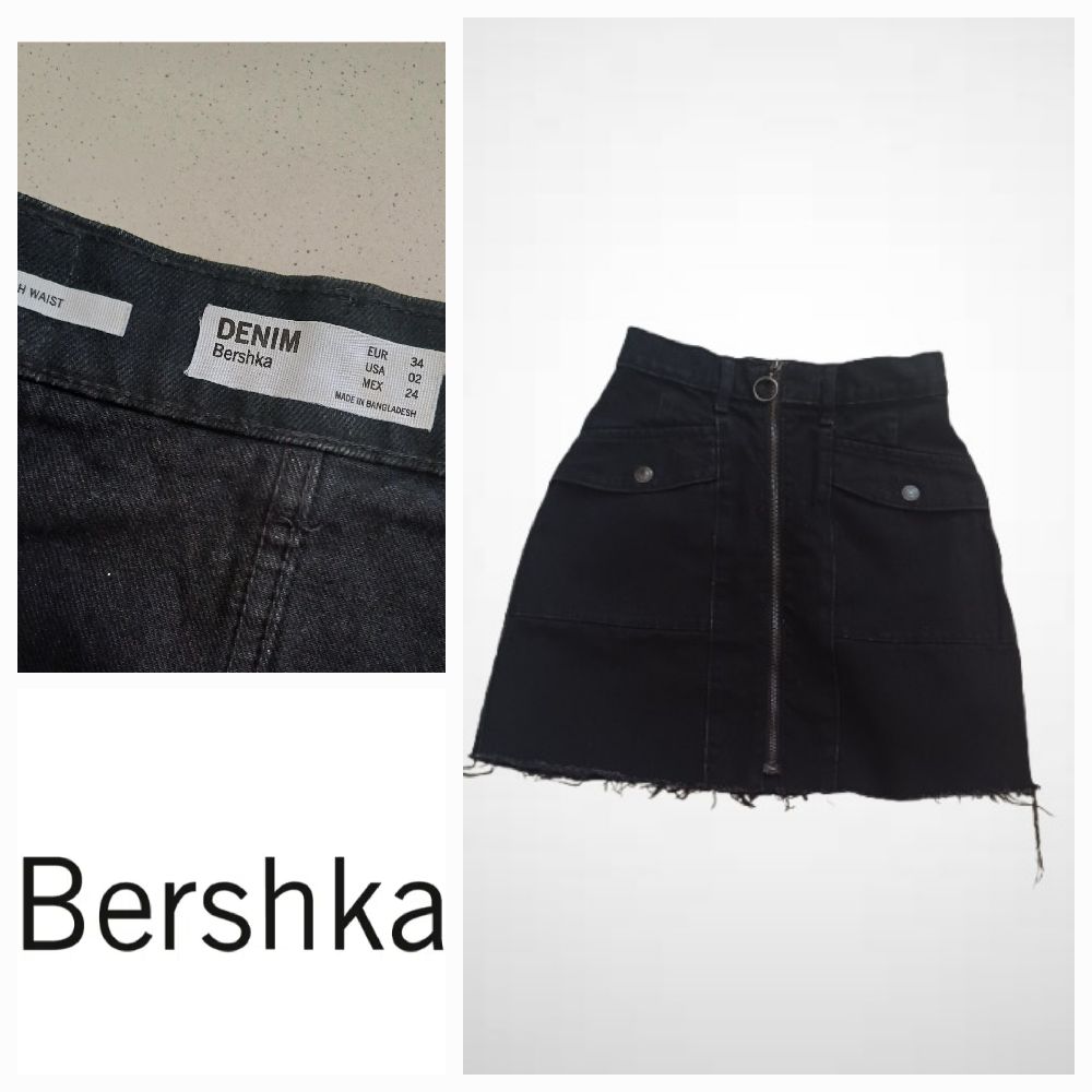 Mini jupe jean BERSHKA
