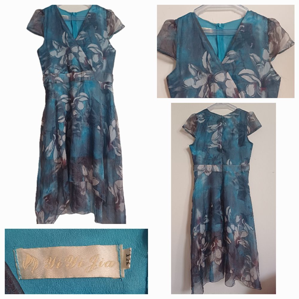 ROBE EN MOUSSELINE BLEU 🥶🔷️💙