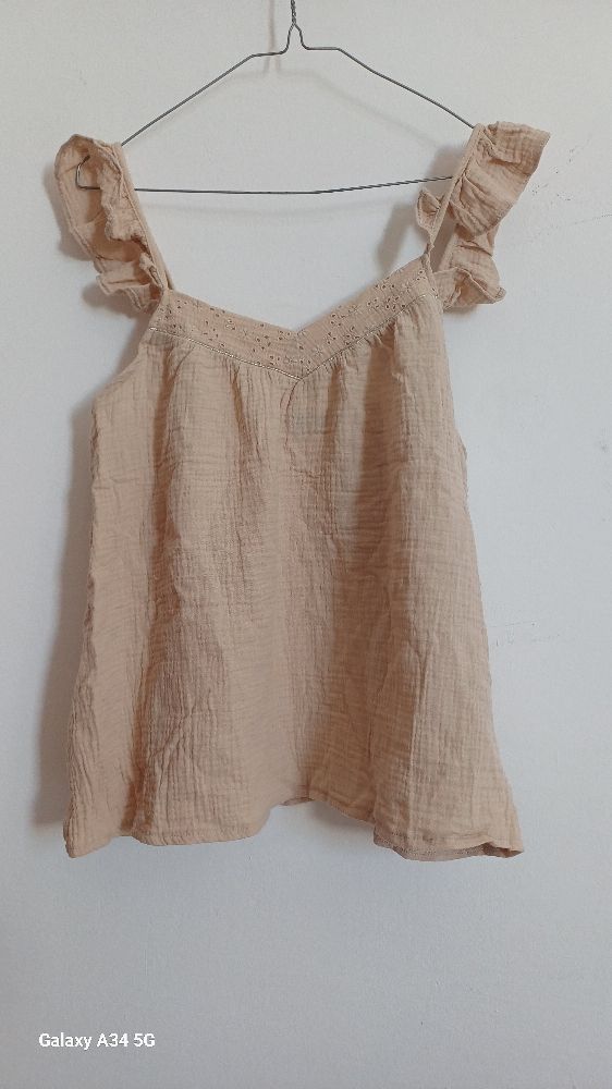 TOP BRETELLE BEIGE
