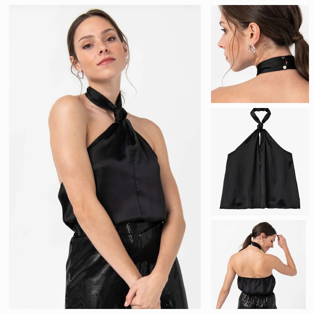 HAUT NOIR SATINÉ T40/42💣💥🖤