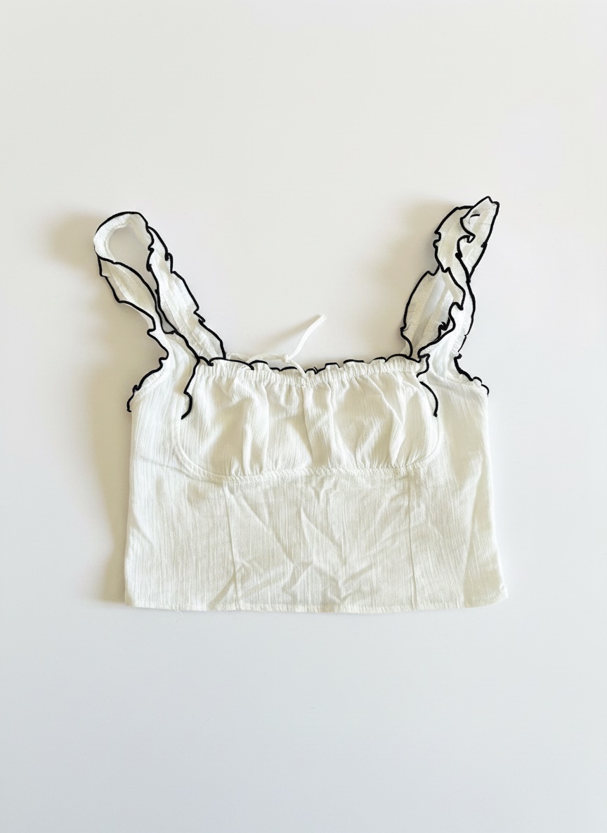 Top blanc bershka