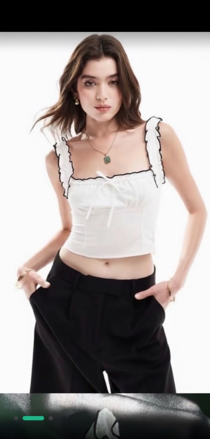 Top bershka blanc