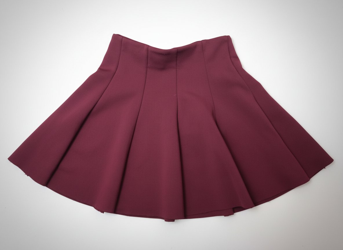 Jupe rouge bordeaux 