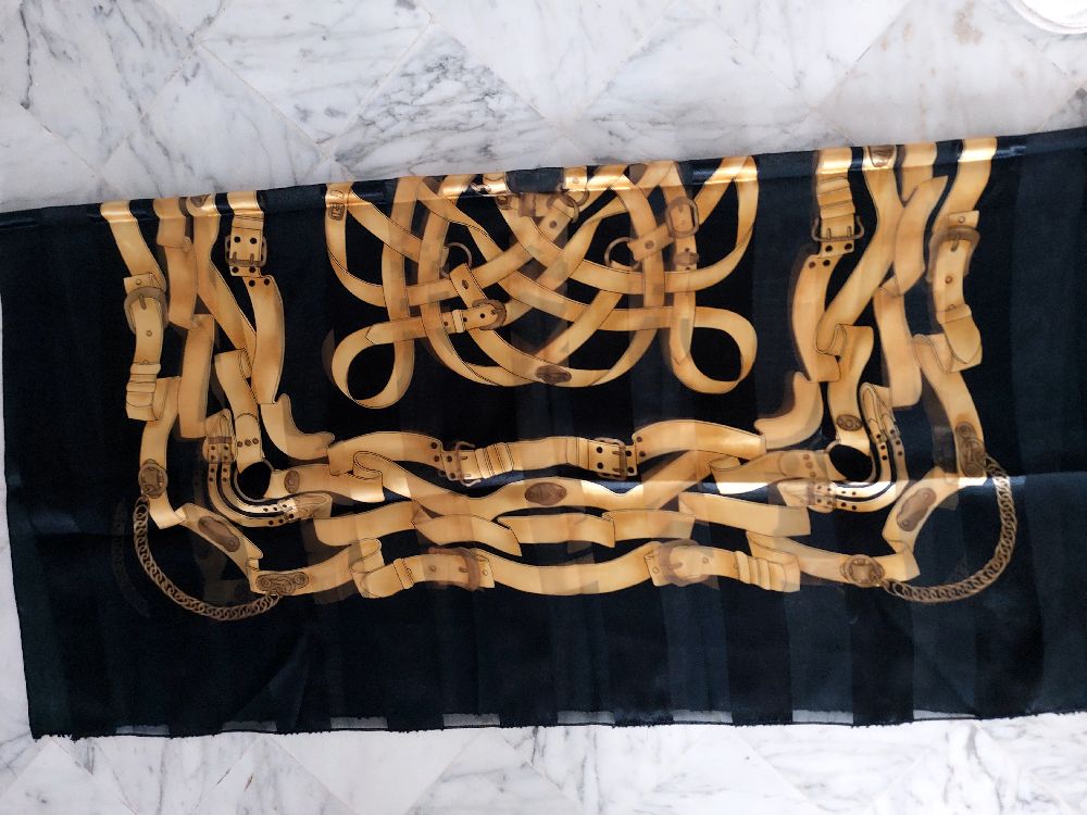 Foulard Hermès Carré 90 de Toujours Éperon d'or