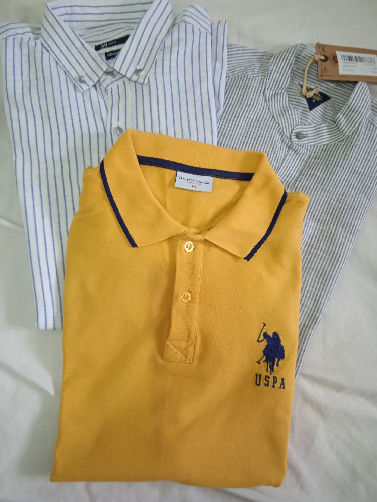 Pack de deux chemises neuf 9amraya hamadi abid+ un  polo assn taille m