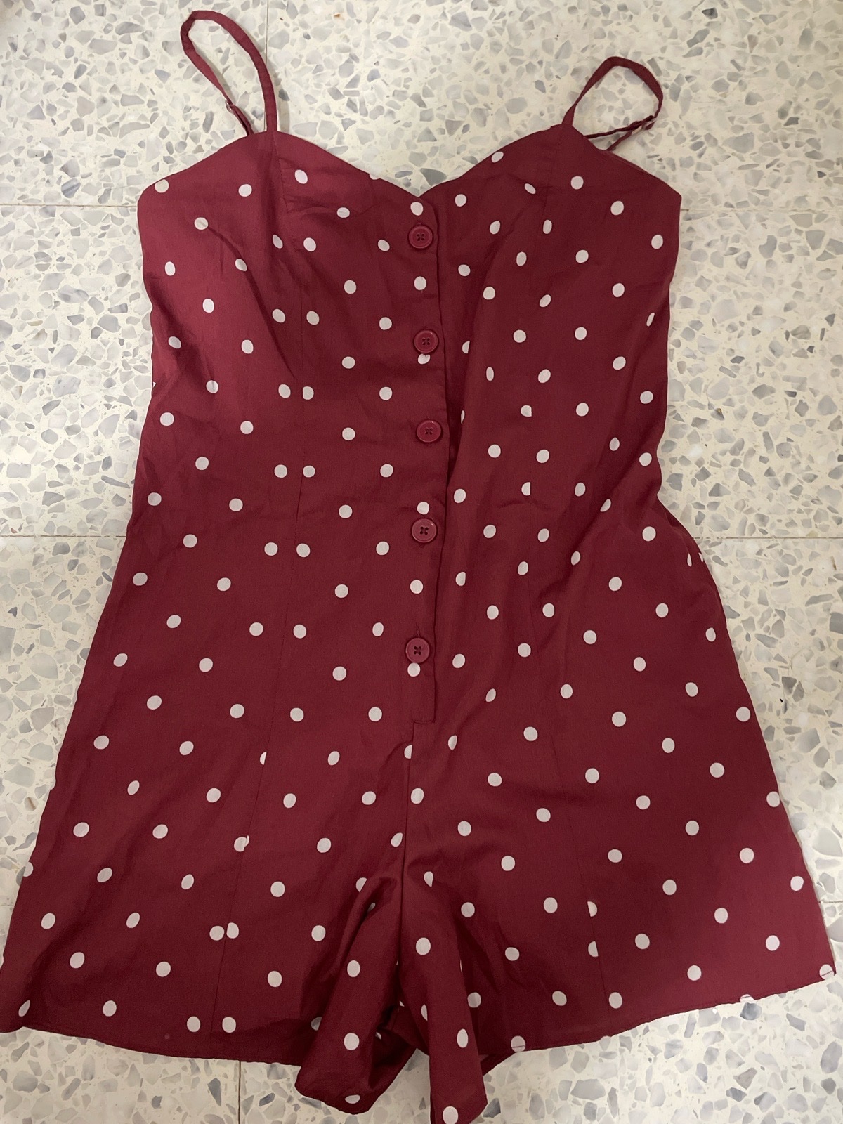 Combinaison été petit point rouge primark