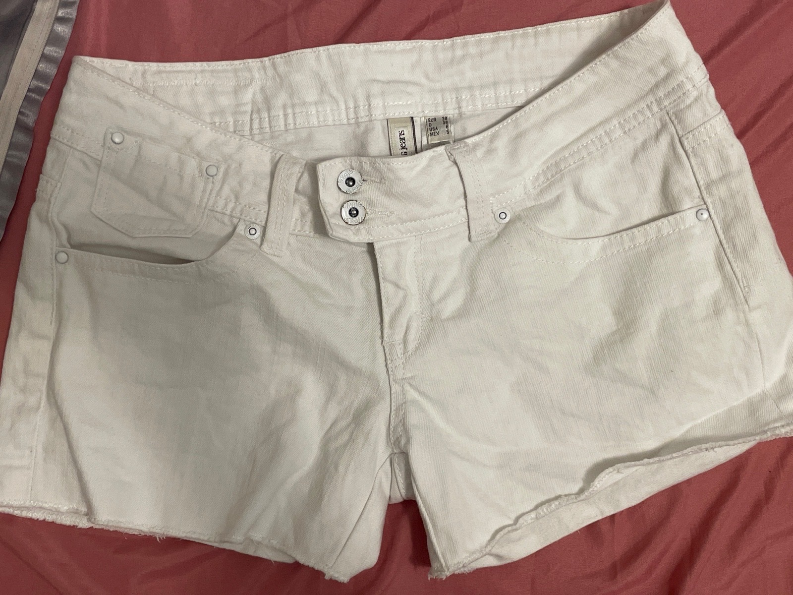 Low rise y2k white shorts 