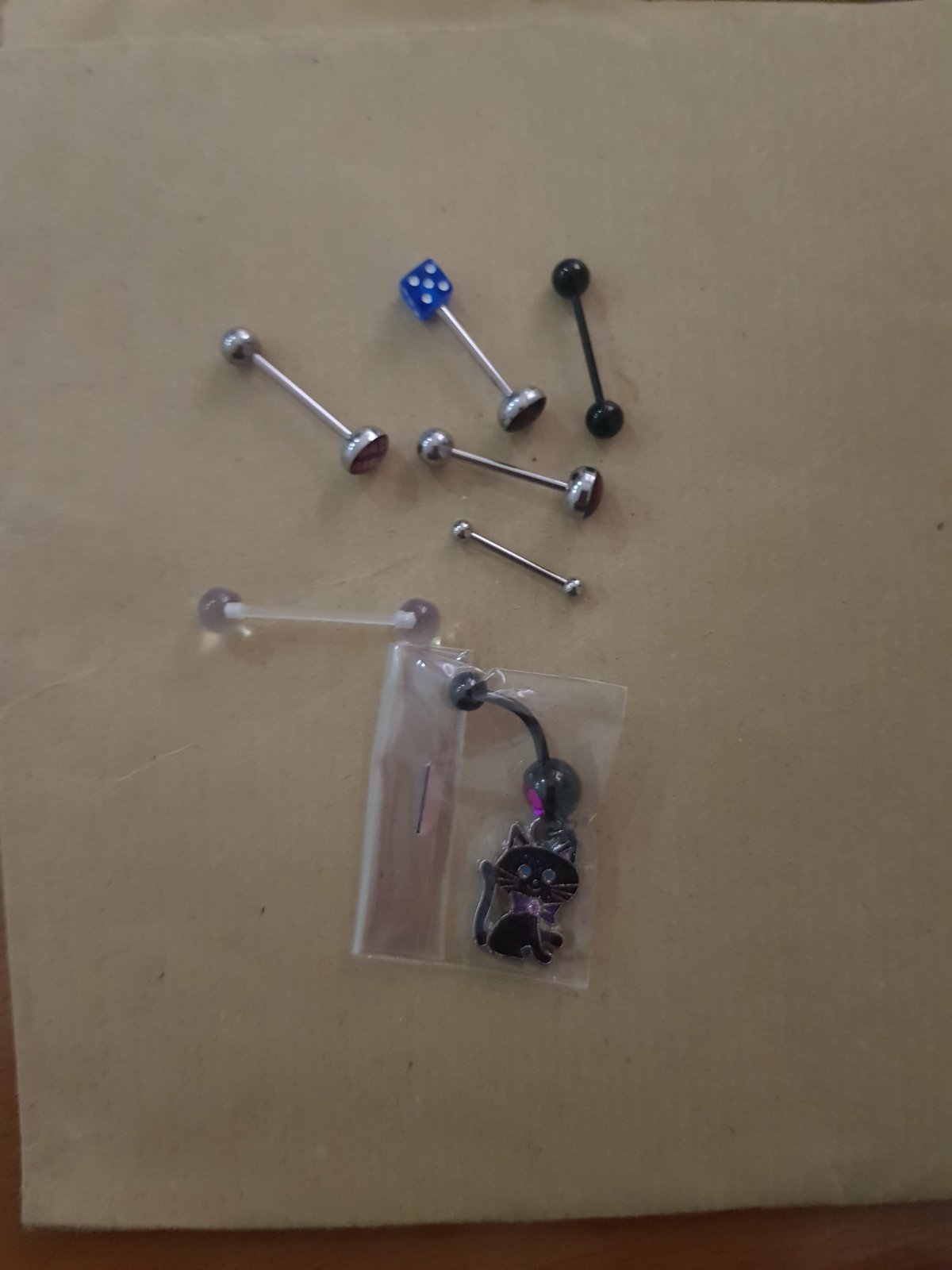Lot de piercings en acier chirurgical