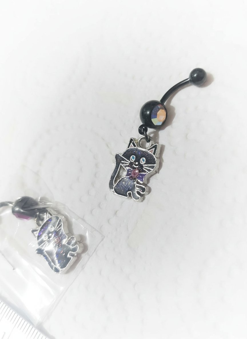 Lot de deux piercing de nombril en acier chirurgical