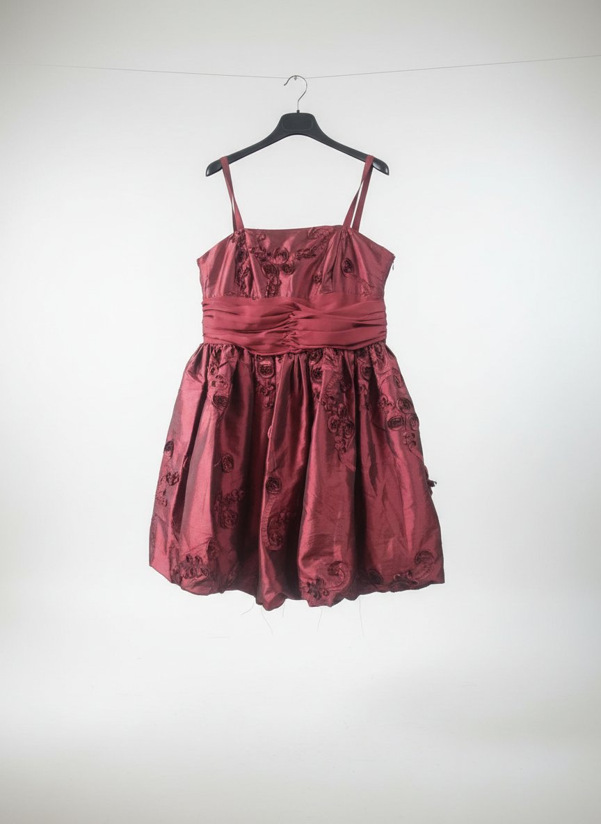 Robe soirée bustier courte couleur bordeau taille L