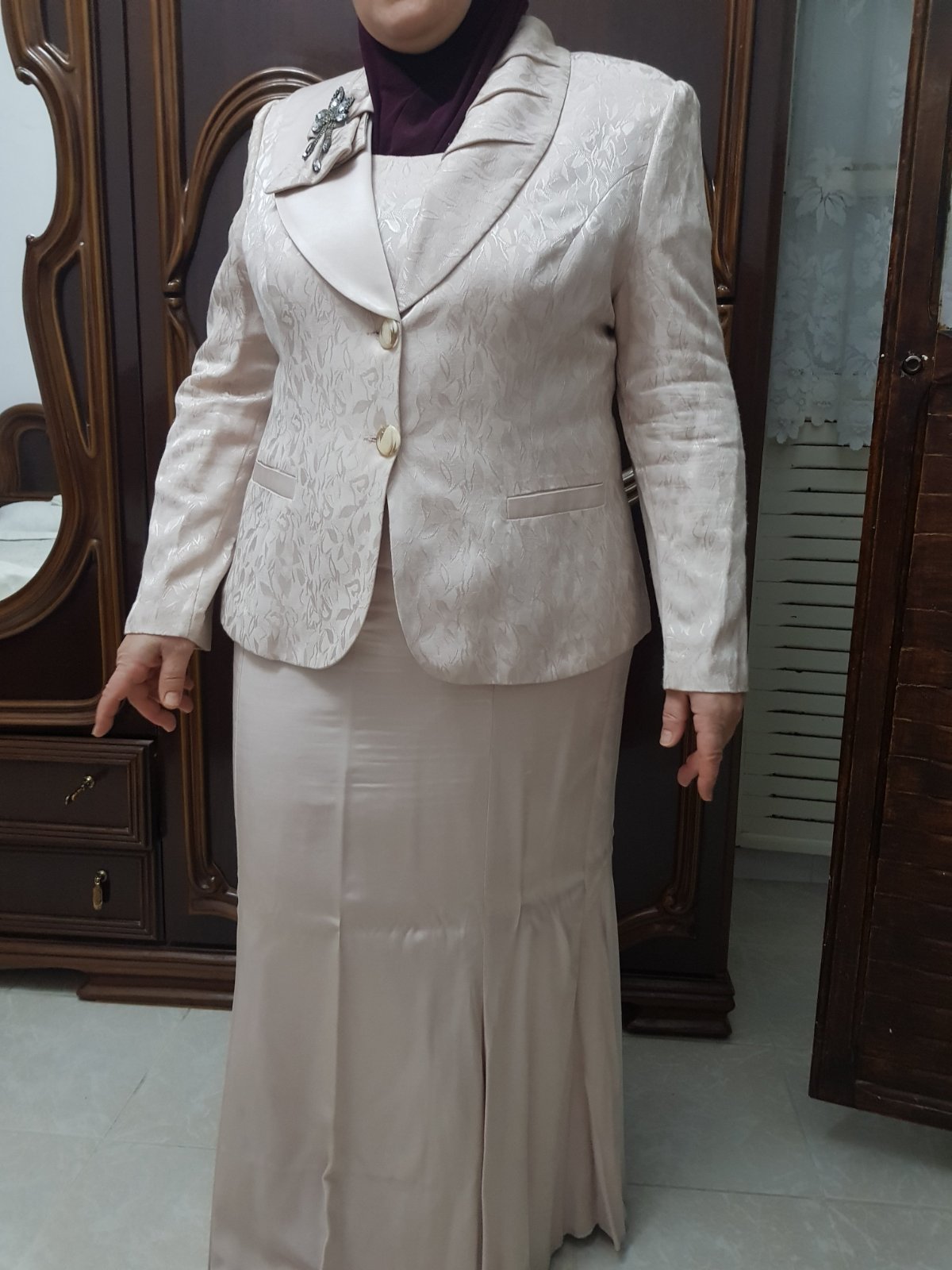 Ensemble femme 3 pièces taille 48 couleur vieux rose
