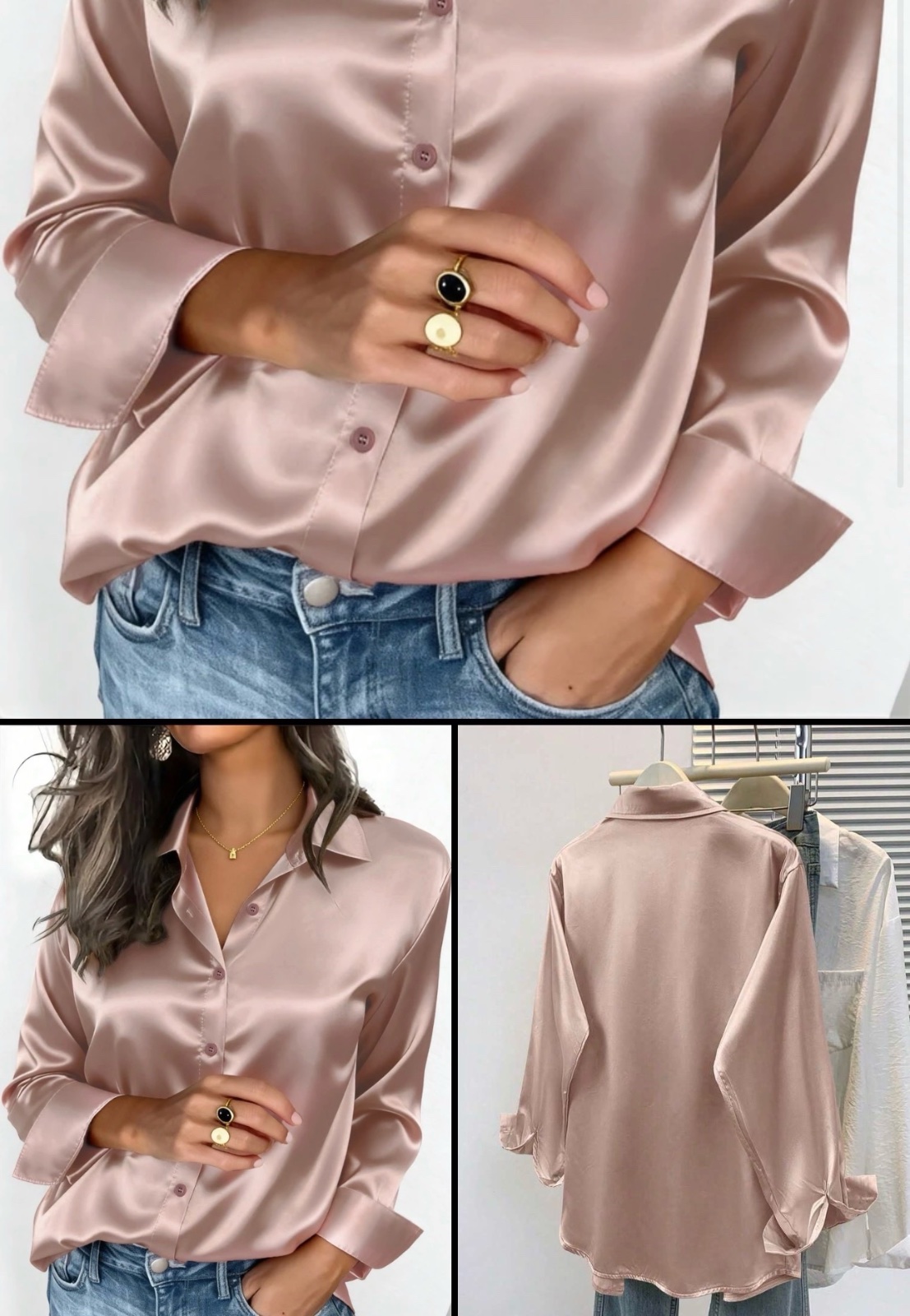 Blouse Satin Rose 