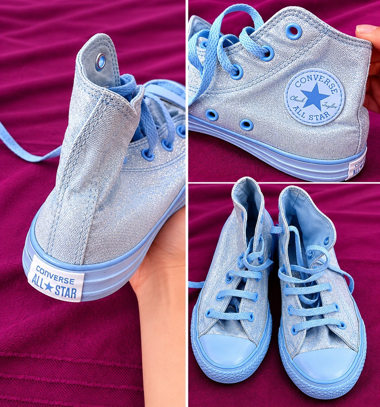 Converse baskets Bleu pailleté édition limitée 