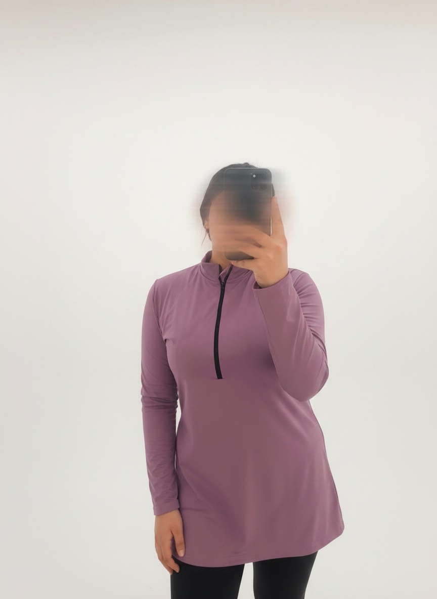 Burkini violet et noir 3 pcs 