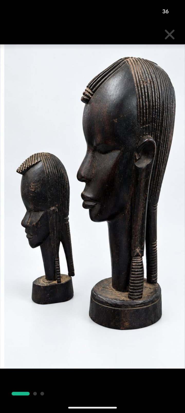 Sculptures africaines en bois d'ébène 