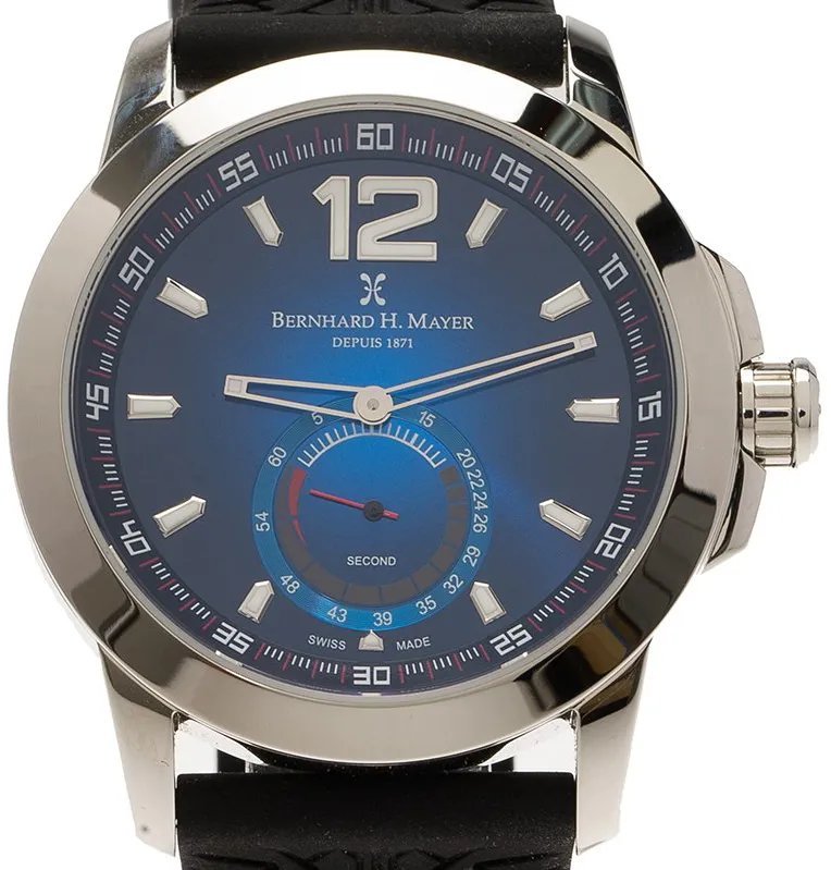 Swiss made de luxe édition limitée verre Saphir haute gamme: Bernhard H. Mayer Blue Drift Glider authentique 