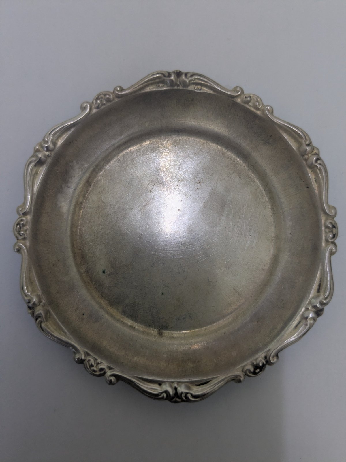 Sous tasse en argent poinçonné