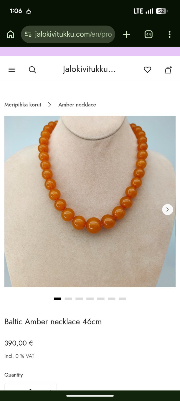 Collier de luxe très rare en perles d'ambre  baltique pressé – Grande taille et poids exceptionnel