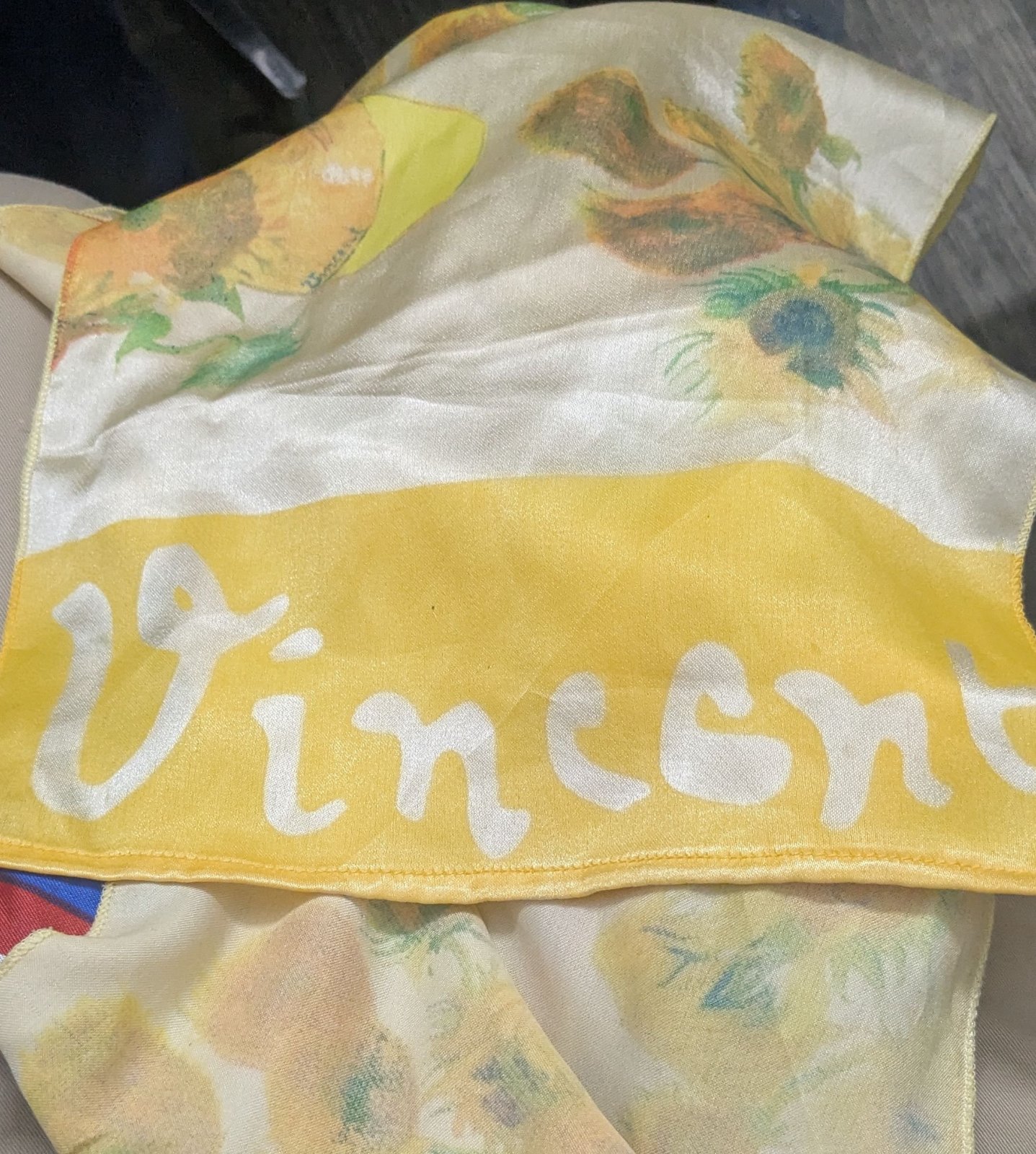 Vincent Van Gogh silk / soie scarf  